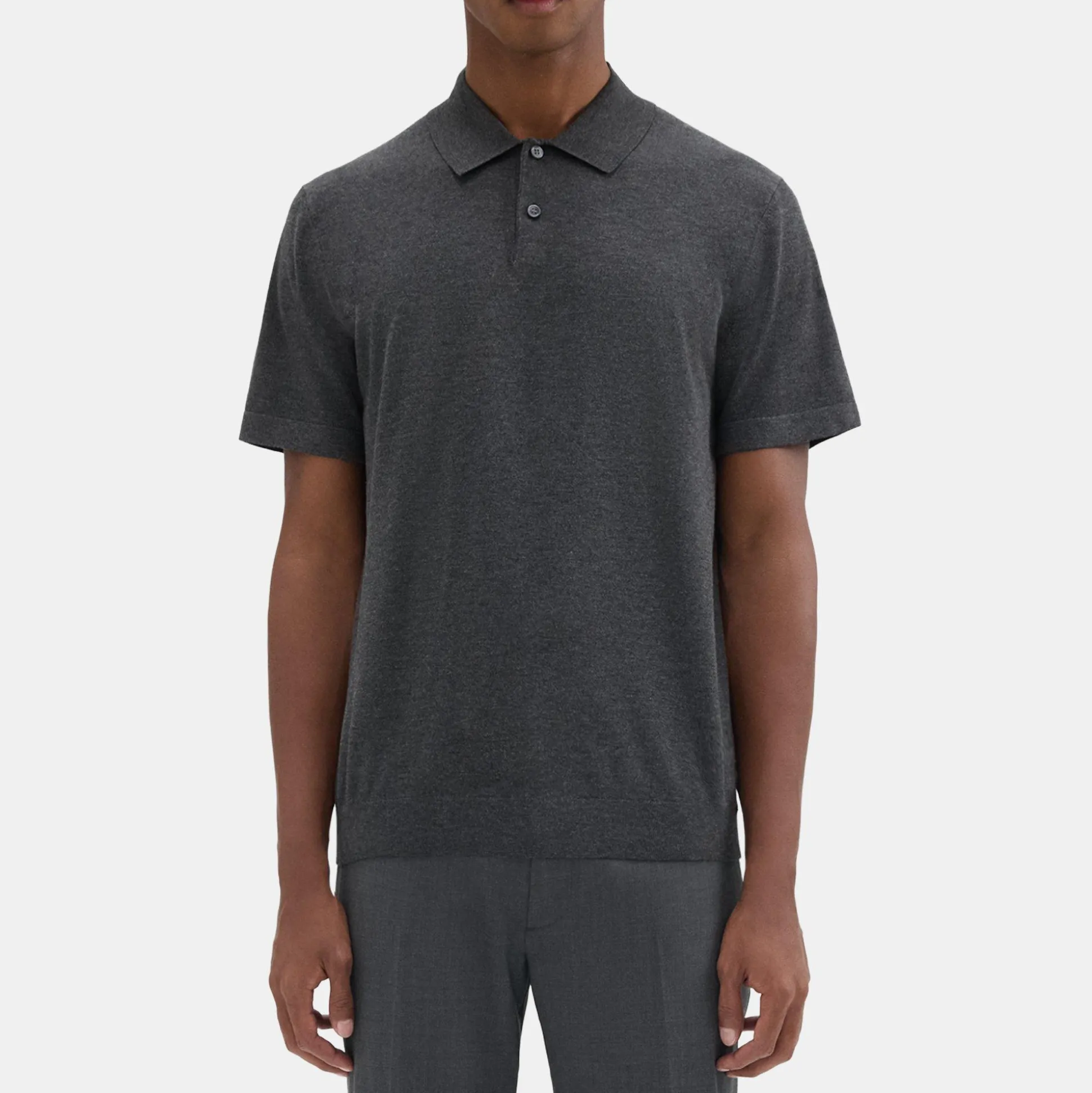 Theory Goris Polo Shirt In Light Bilen-Men T-shirts + Polos|Sweaters + Cardigans