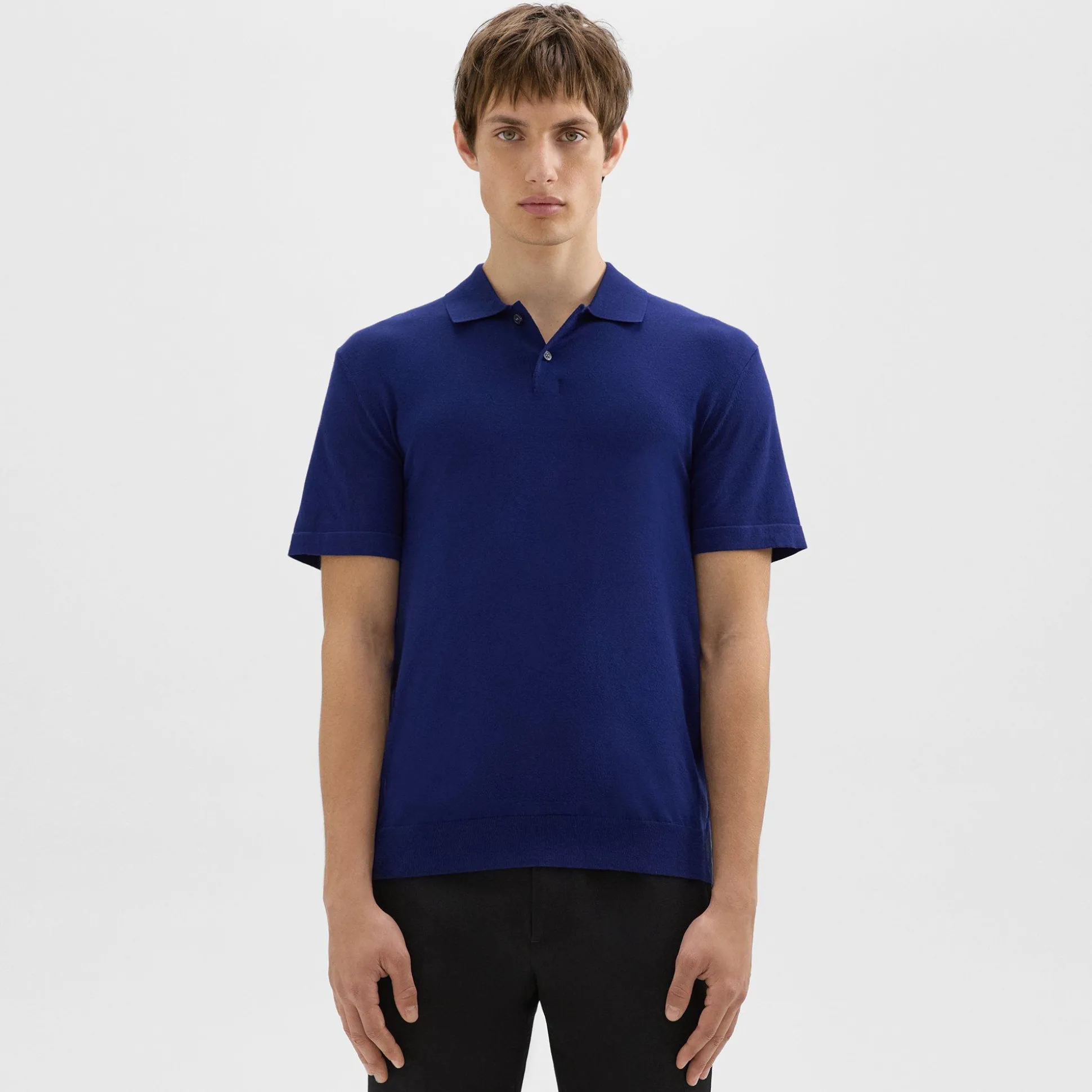 Theory Goris Polo Shirt In Light Bilen-Men T-shirts + Polos|Sweaters + Cardigans