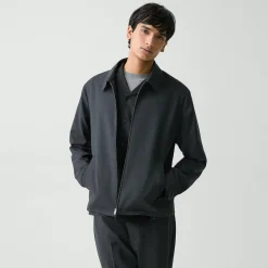 Theory Hazelton Zip Jacket In Stretch Wool-Men Outerwear