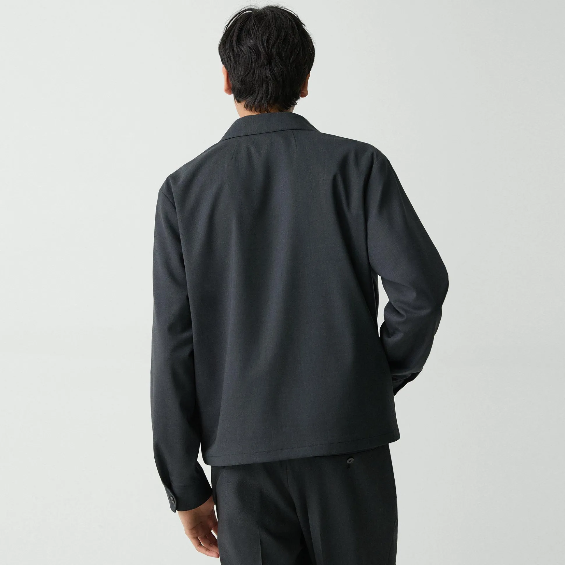 Theory Hazelton Zip Jacket In Stretch Wool-Men Outerwear