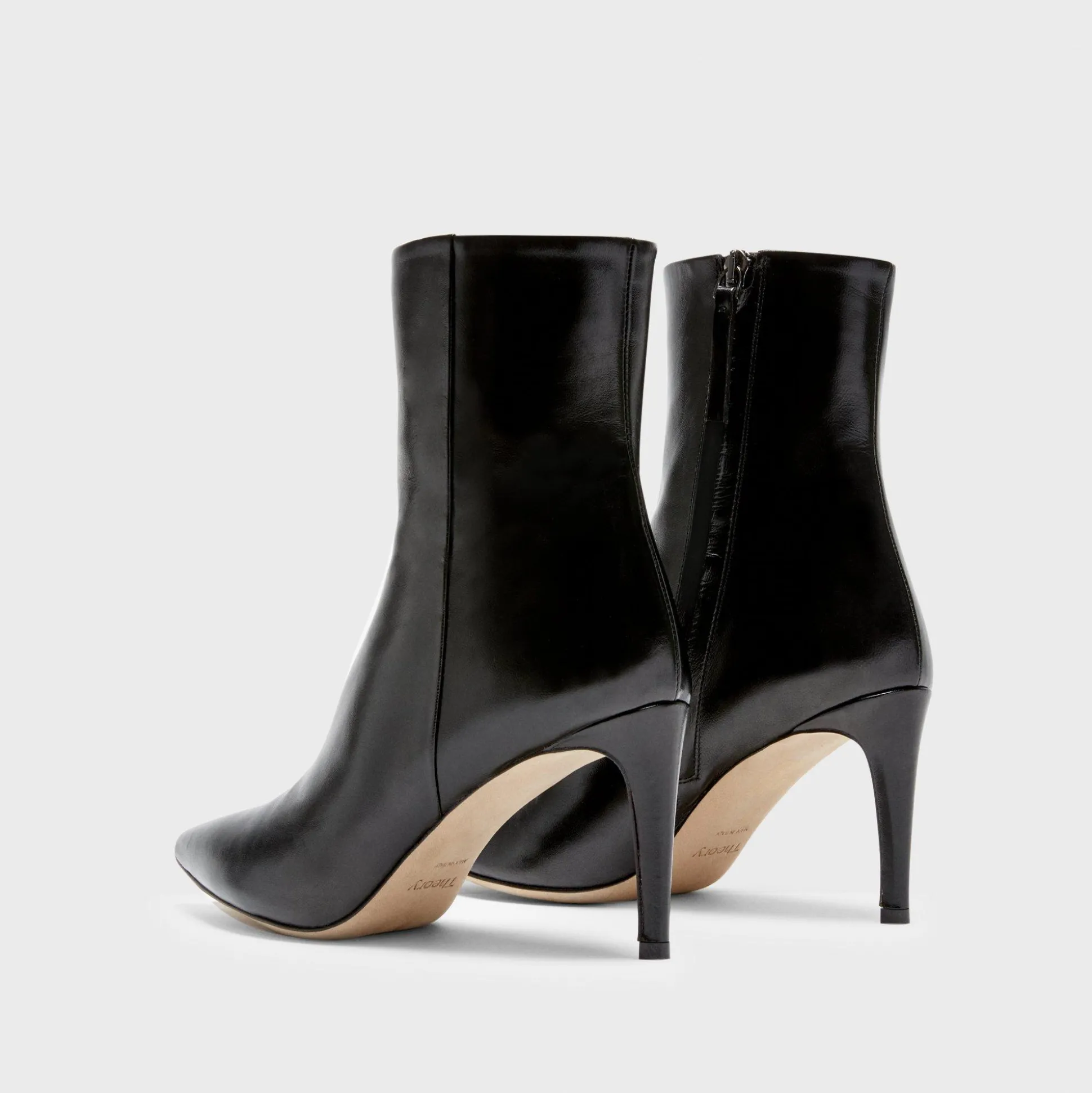 Theory Heel Bootie In Leather-Women Shoes
