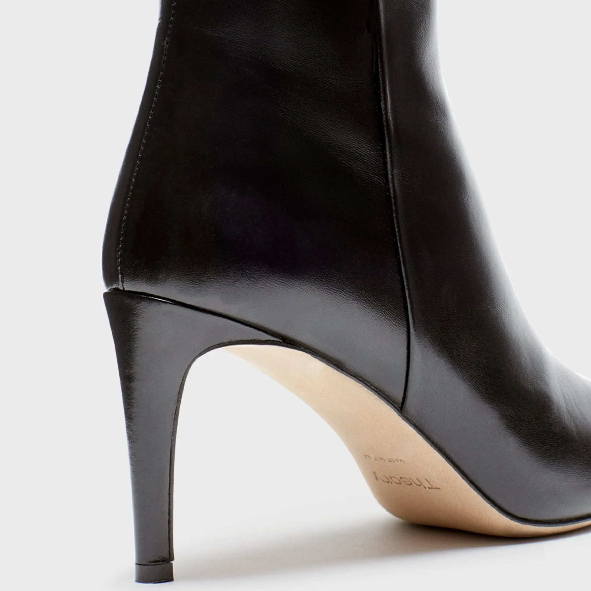 Theory Heel Bootie In Leather-Women Shoes