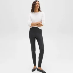 Theory High-Waist Legging In Leather-Women Pants