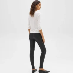 Theory High-Waist Legging In Leather-Women Pants