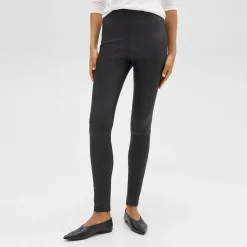 Theory High-Waist Legging In Leather-Women Pants
