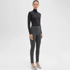 Theory High-Waist Legging In Stretch Flannel-Women Pants