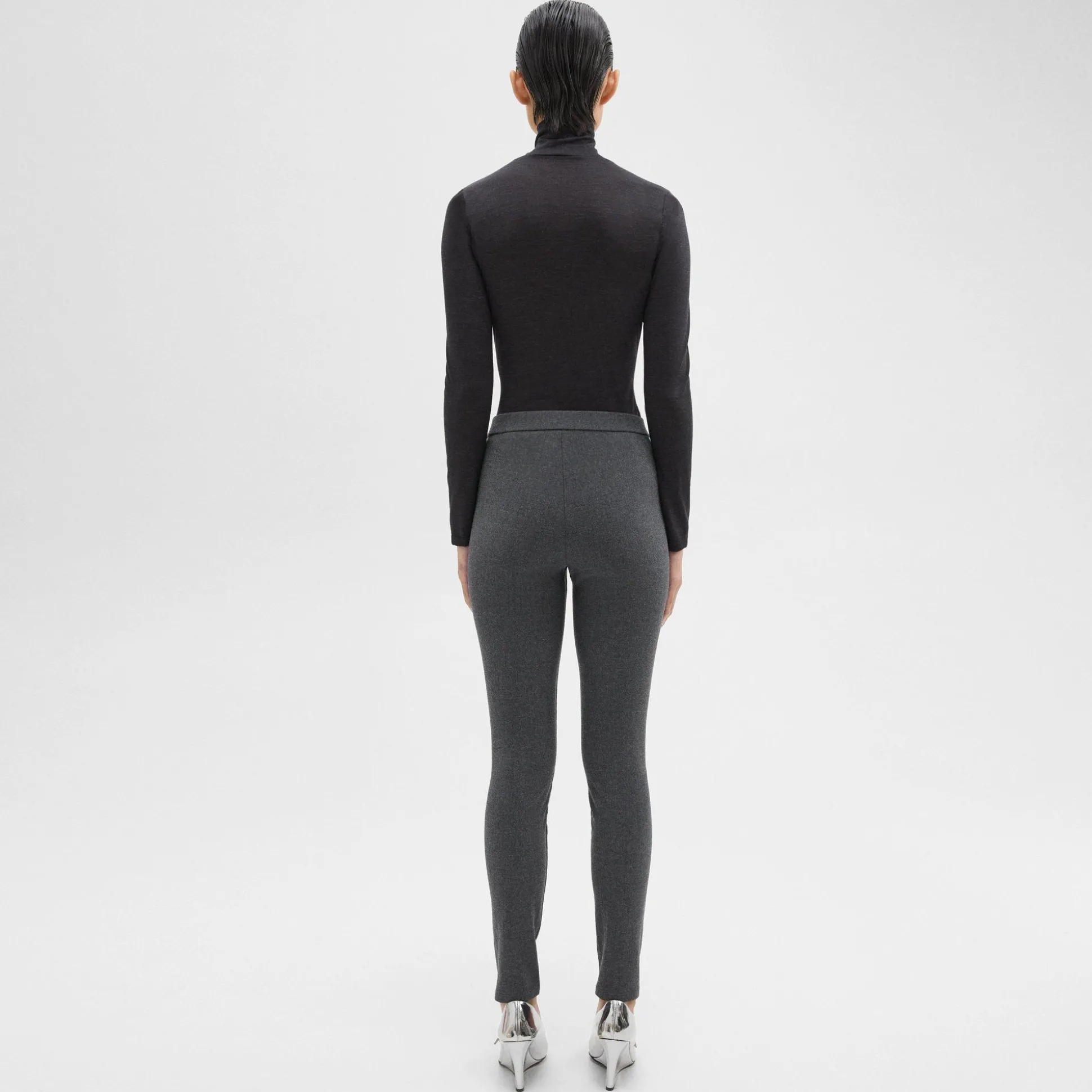 Theory High-Waist Legging In Stretch Flannel-Women Pants