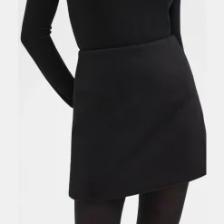Theory High-Waist Mini Skirt In Double-Face Wool-Cashmere-Women Skirts