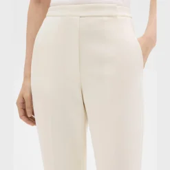 Theory High-Waist Slim Crop Pant In Admiral Crepe-Women Suits|Pants