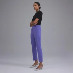 Theory High-Waist Slim Crop Pant In Admiral Crepe-Women Suits|Pants