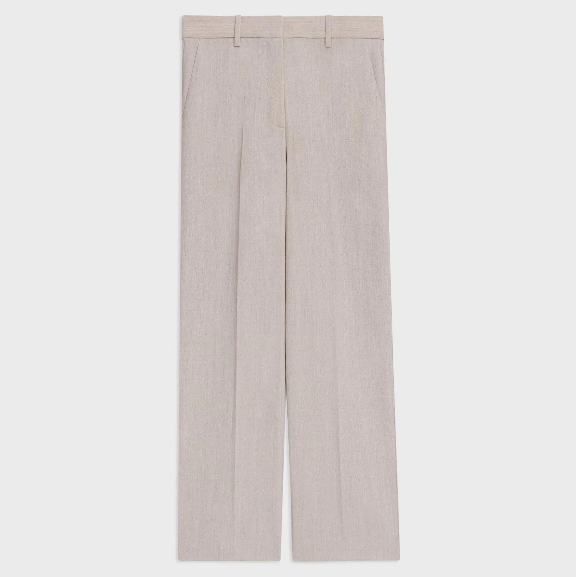 Theory High-Waist Straight-Leg Pant In Good Wool-Women Suits|Pants