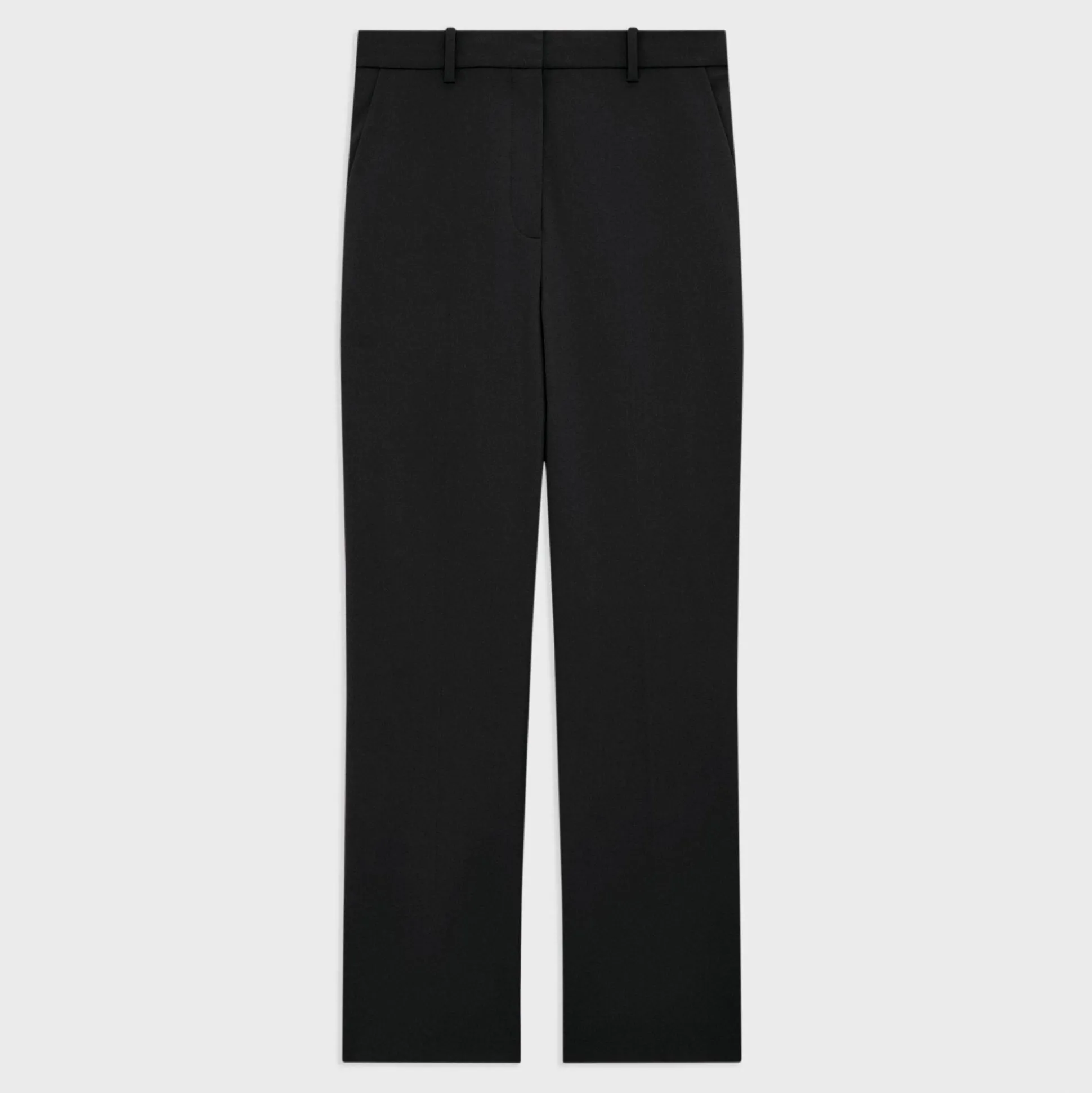 Theory High-Waist Straight-Leg Pant In Good Wool-Women Suits|Pants