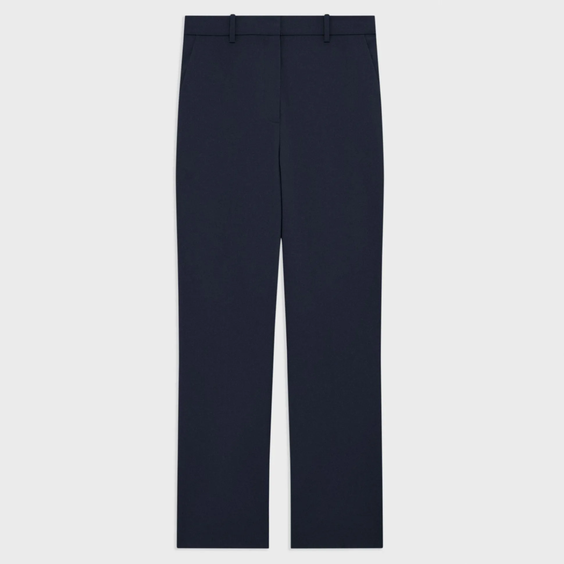 Theory High-Waist Straight-Leg Pant In Good Wool-Women Pants|Suits