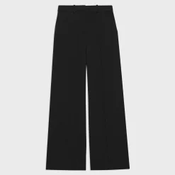 Theory High-Waist Wide-Leg Pant In Admiral Crepe-Women Suits|Pants