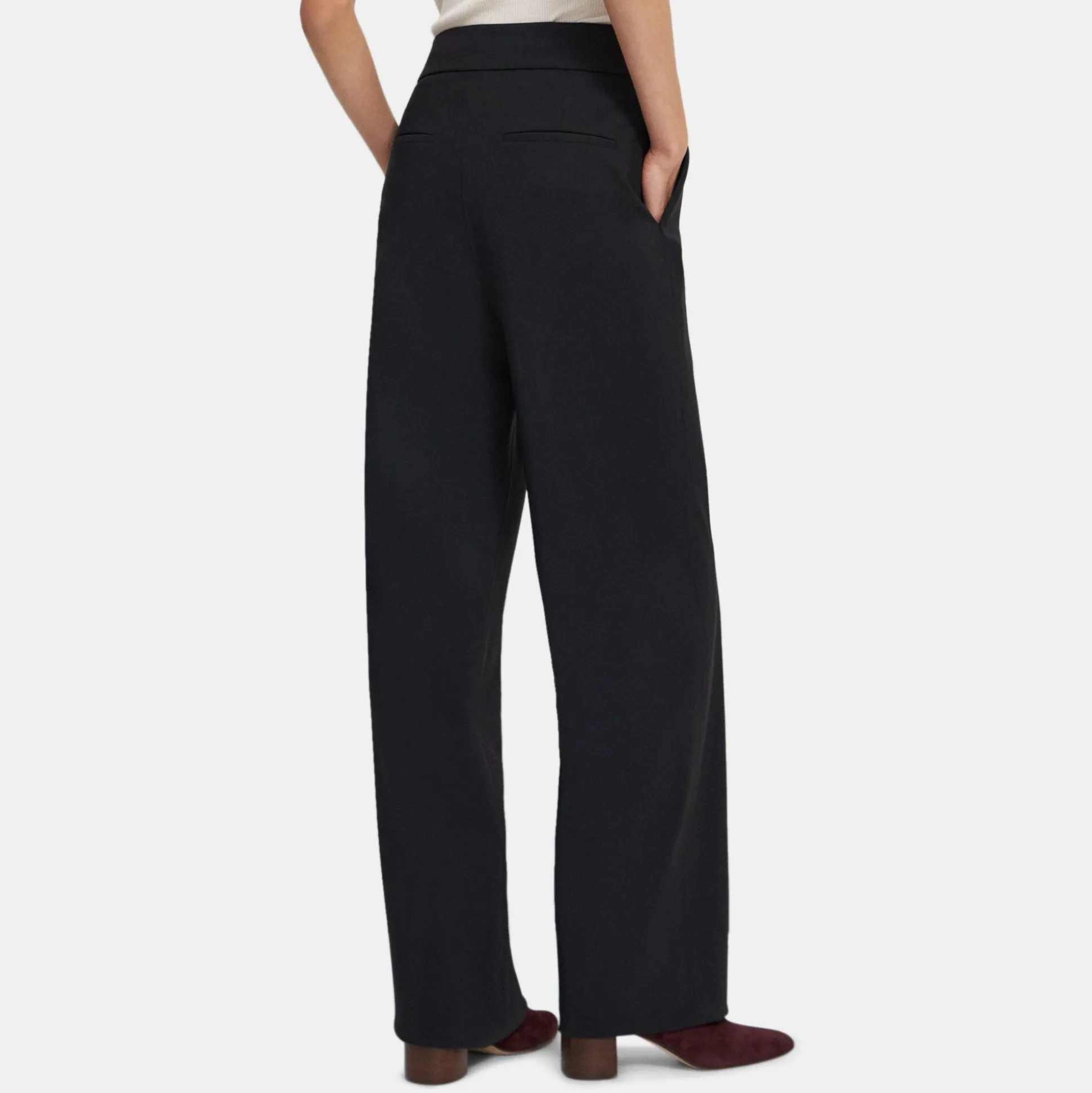 Theory High-Waisted Pant In Precision Ponte-Women Suits|Pants