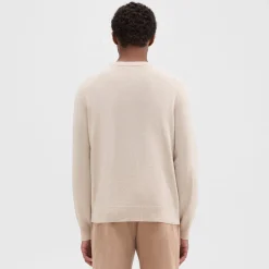 Theory Hilles Crewneck Sweater In Cashmere-Men Sweaters + Cardigans