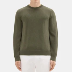 Theory Hilles Crewneck Sweater In Cashmere-Men Sweaters + Cardigans