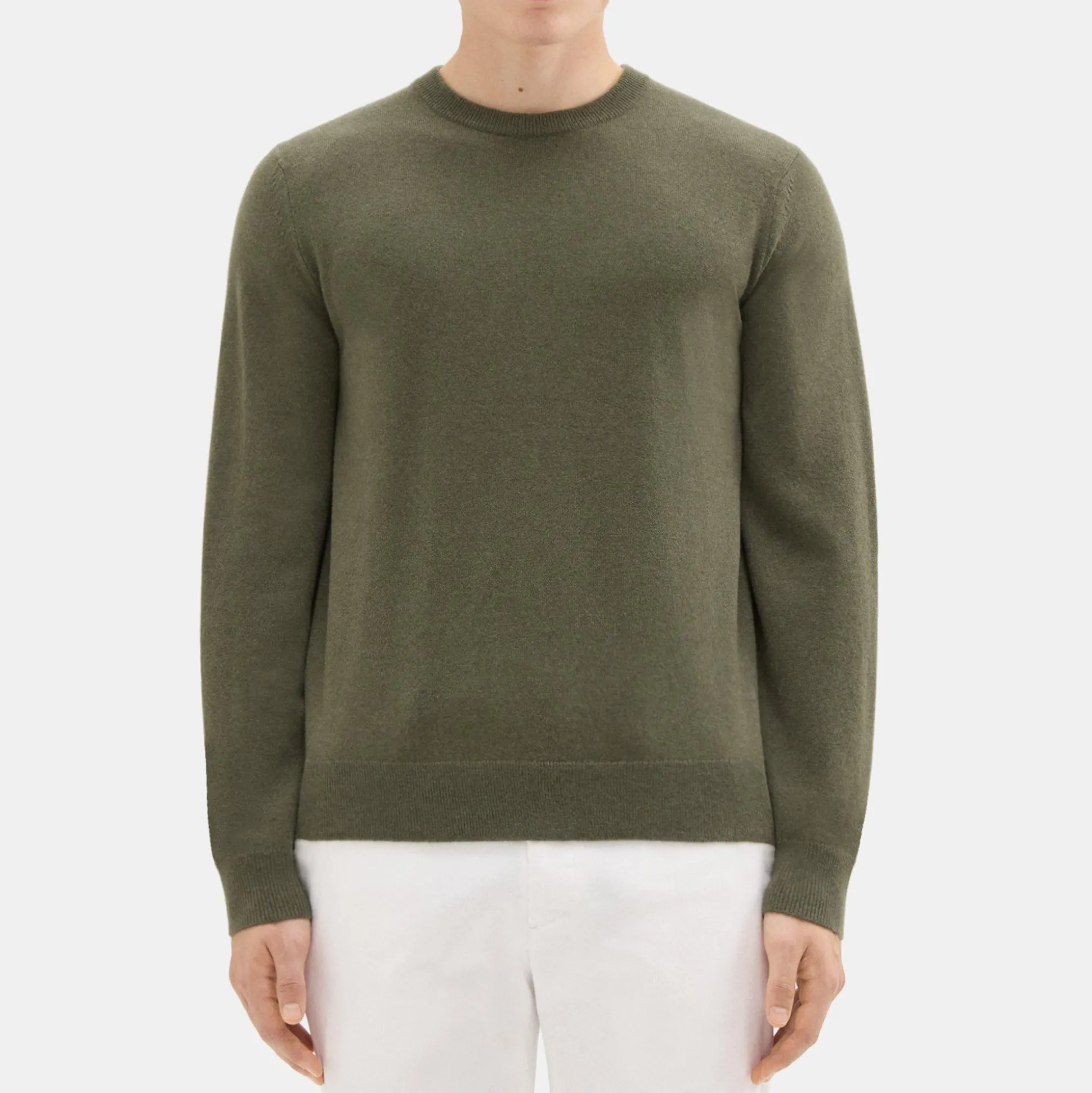 Theory Hilles Crewneck Sweater In Cashmere-Men Sweaters + Cardigans