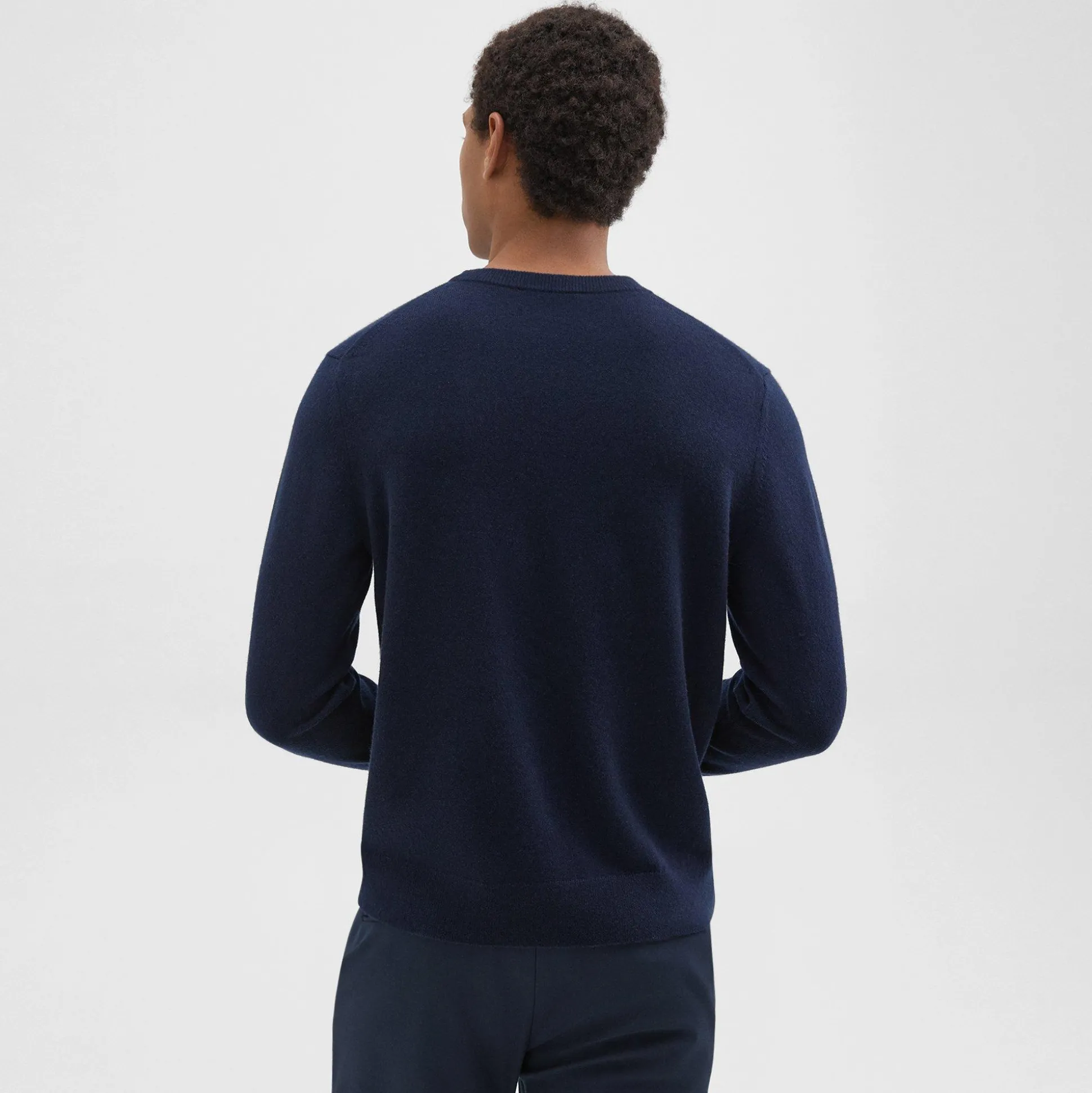 Theory Hilles Crewneck Sweater In Cashmere-Men Sweaters + Cardigans