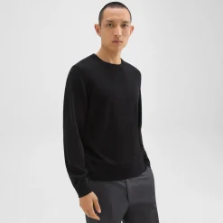 Theory Hilles Crewneck Sweater In Cashmere-Men Sweaters + Cardigans