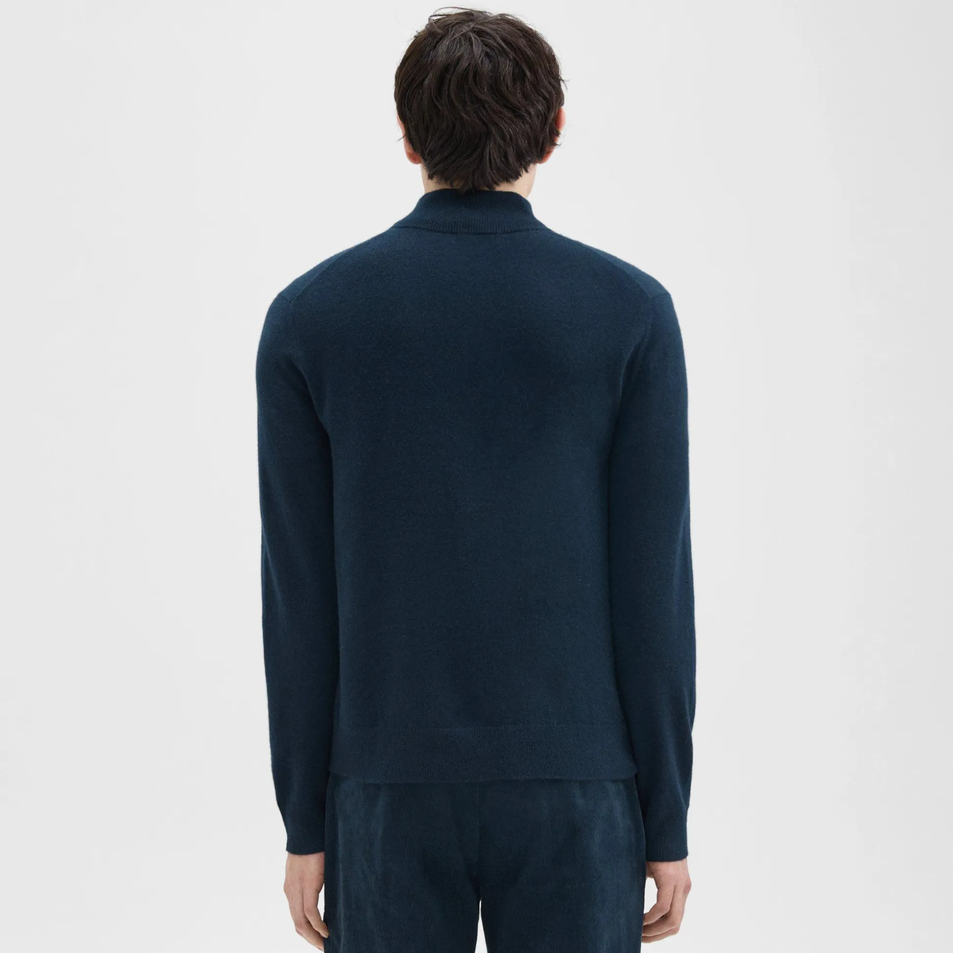 Theory Hilles Quarter-Zip Sweater In Cashmere-Men Sweaters + Cardigans