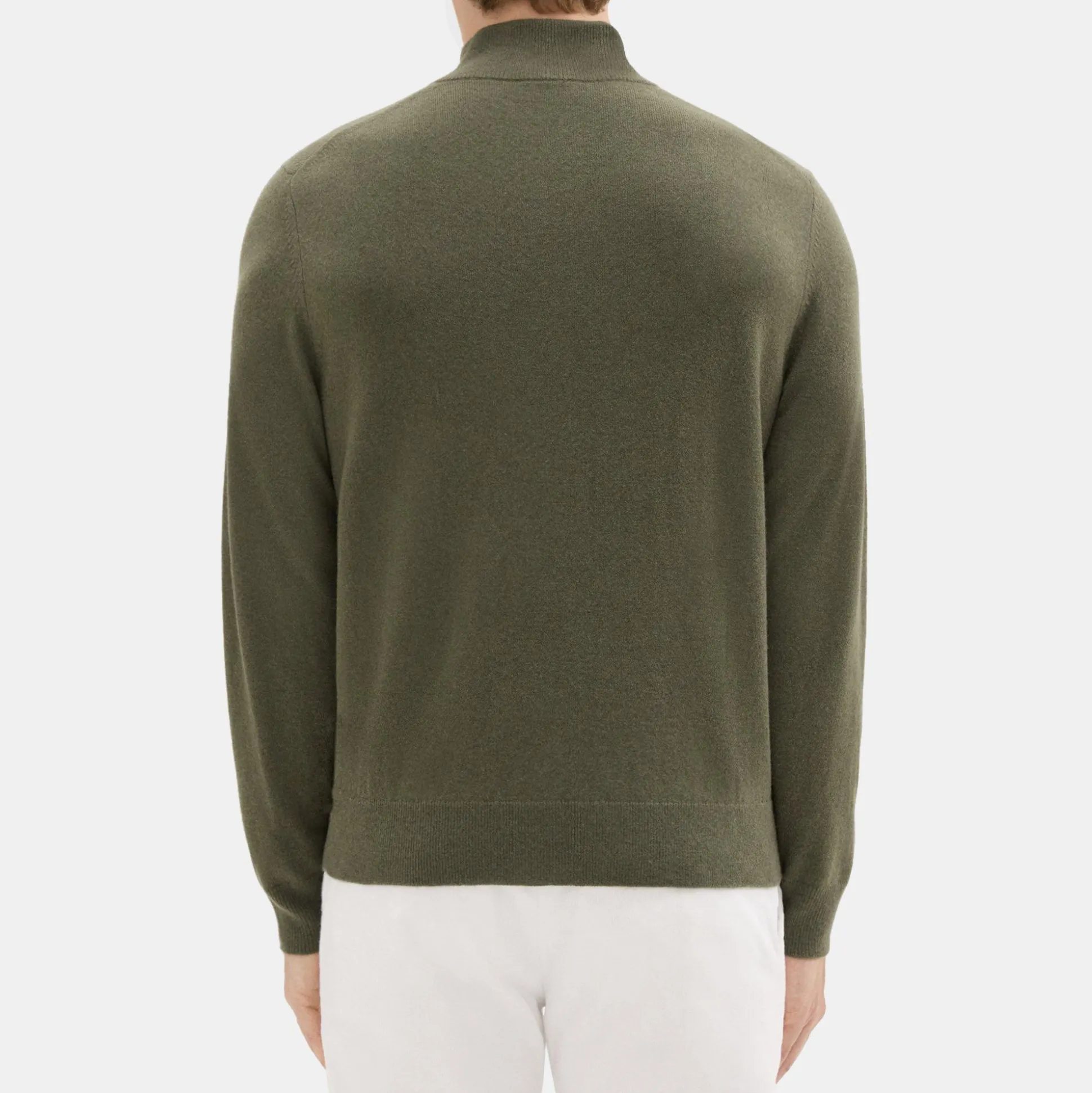 Theory Hilles Quarter-Zip Sweater In Cashmere-Men Sweaters + Cardigans