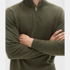Theory Hilles Quarter-Zip Sweater In Cashmere-Men Sweaters + Cardigans