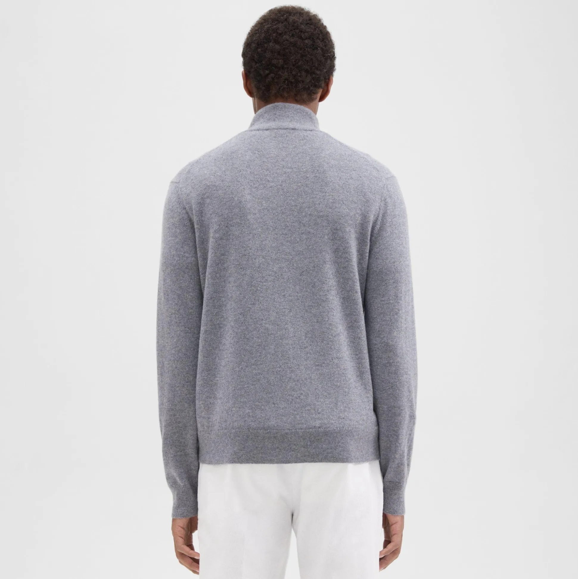 Theory Hilles Quarter-Zip Sweater In Cashmere-Men Sweaters + Cardigans