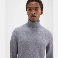 Theory Hilles Turtleneck Sweater In Cashmere-Men Sweaters + Cardigans
