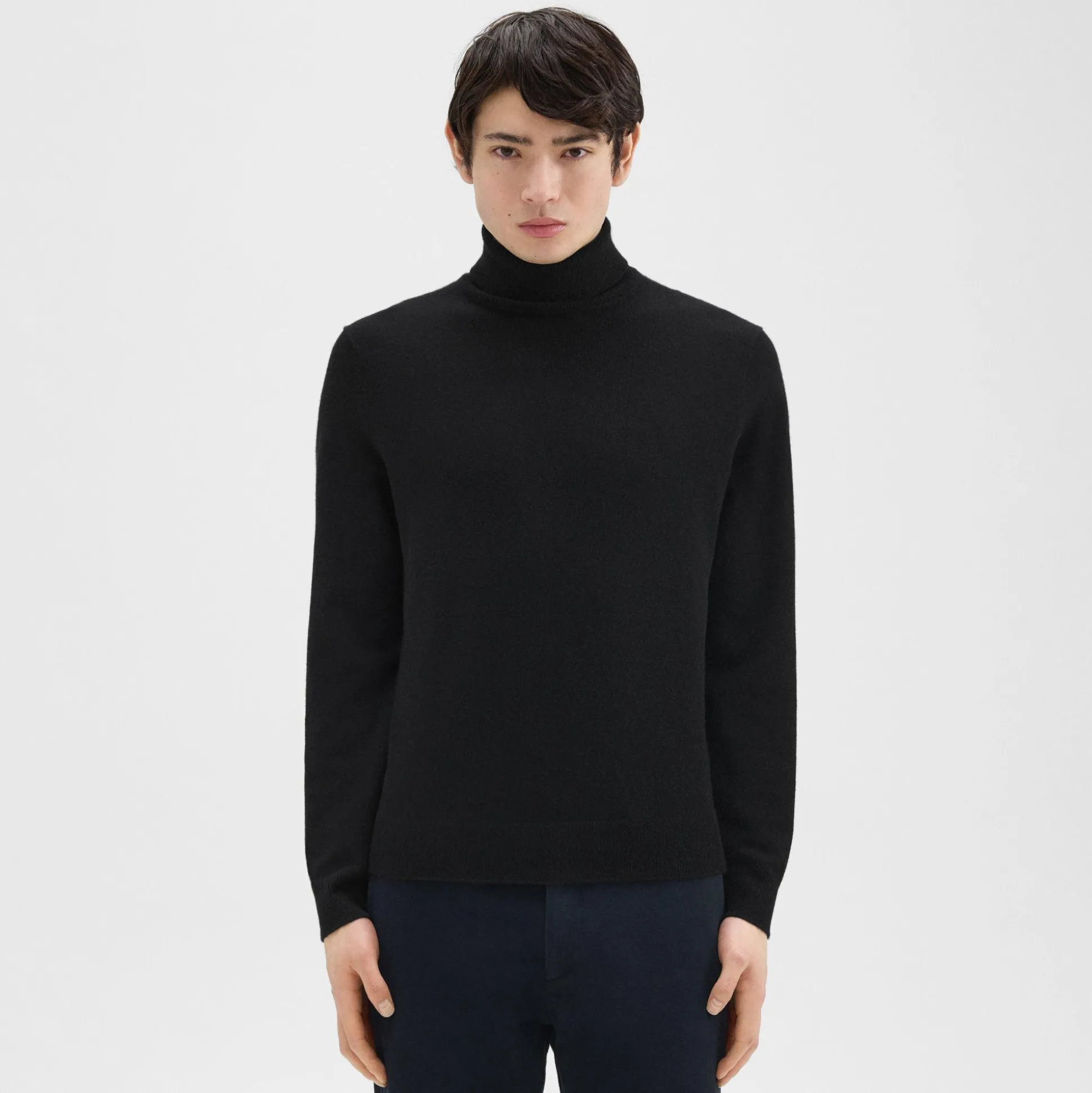 Theory Hilles Turtleneck Sweater In Cashmere-Men Sweaters + Cardigans