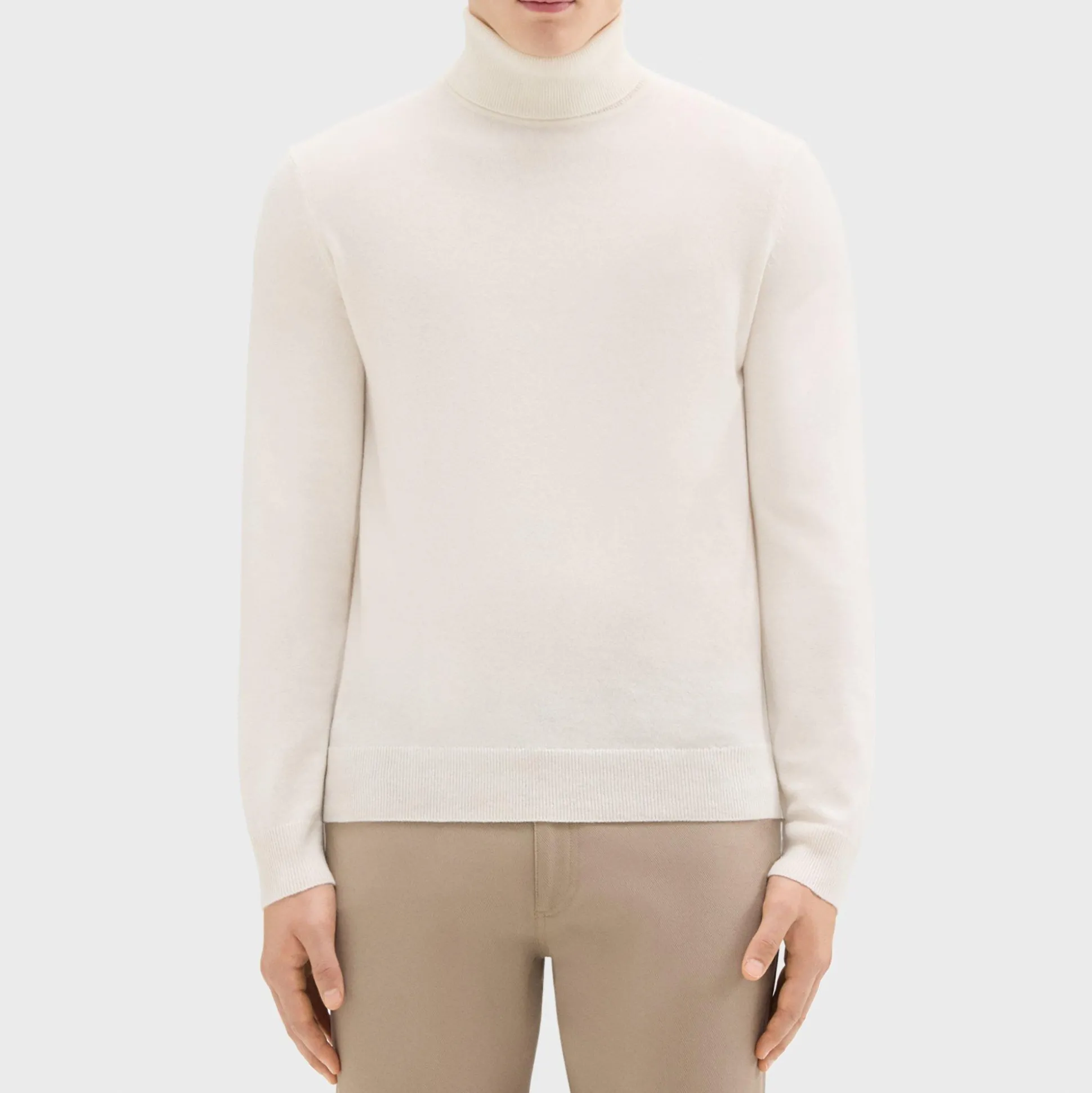 Theory Hilles Turtleneck Sweater In Cashmere-Men Sweaters + Cardigans