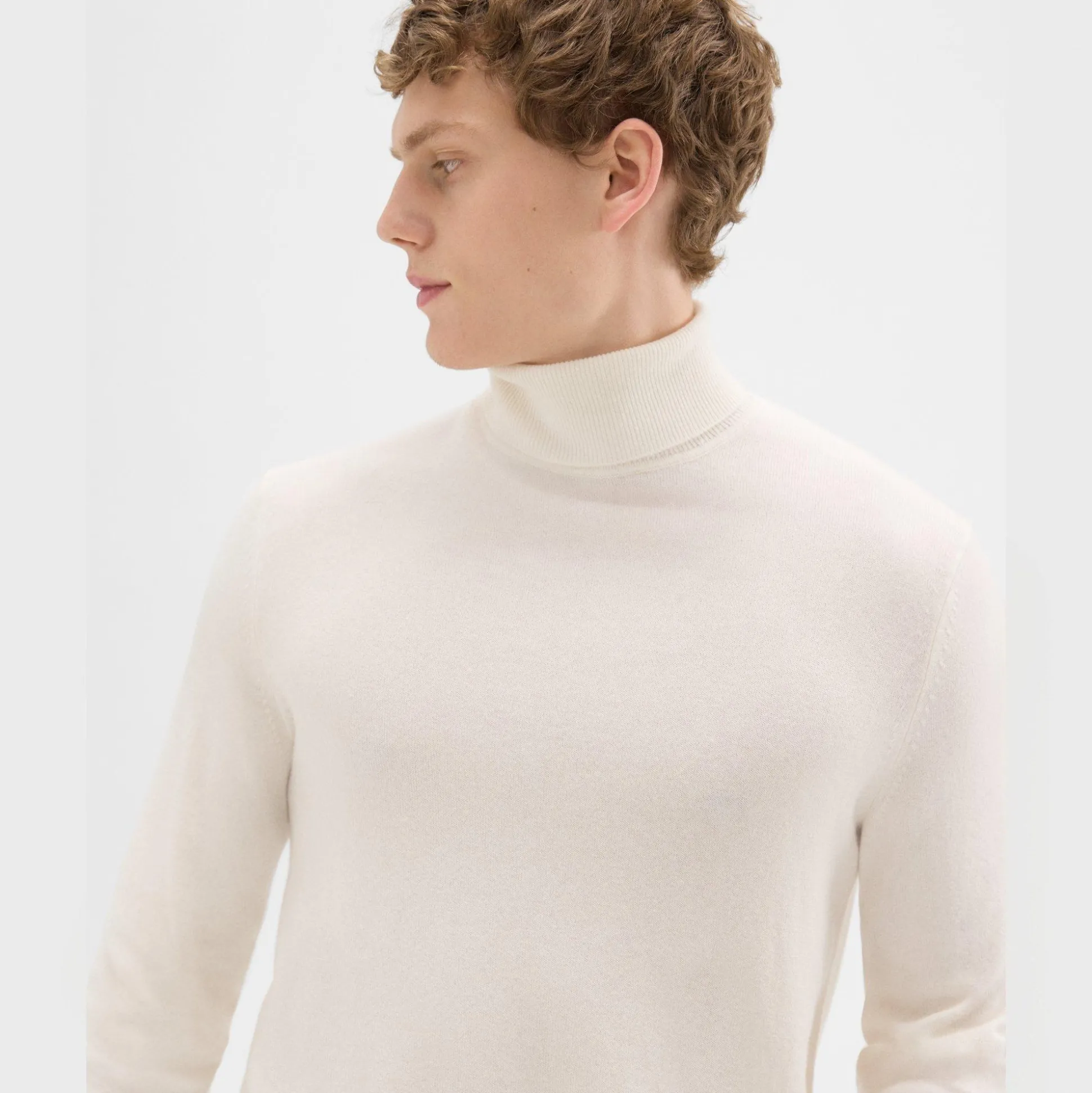Theory Hilles Turtleneck Sweater In Cashmere-Men Sweaters + Cardigans