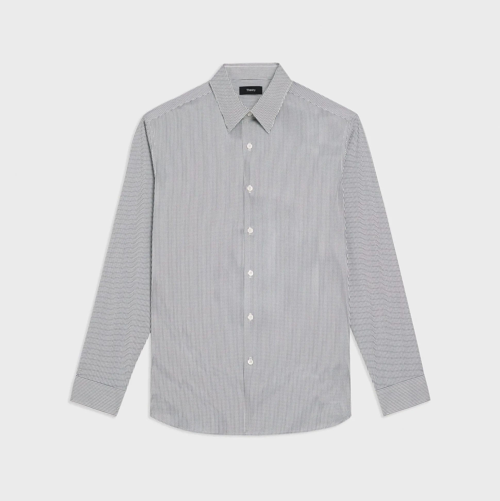 Theory Irving Shirt In Checked Good Cotton-Men Shirts
