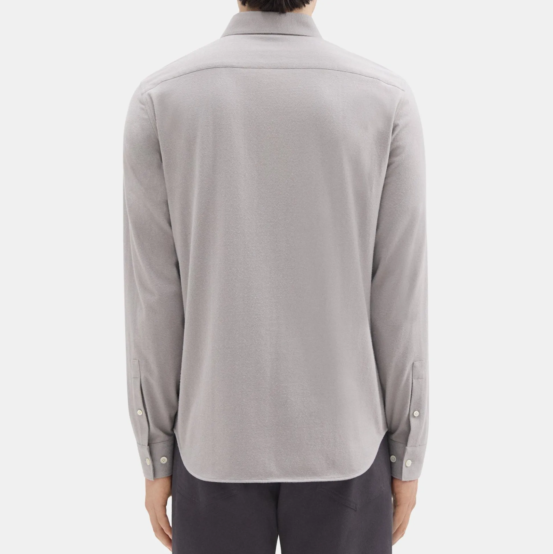 Theory Irving Shirt In Cotton Flannel-Men Shirts