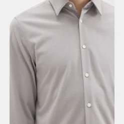 Theory Irving Shirt In Cotton Flannel-Men Shirts