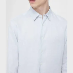 Theory Irving Shirt In Relaxed Linen-Men Shirts