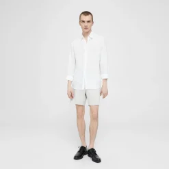 Theory Irving Shirt In Relaxed Linen-Men Shirts