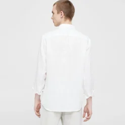 Theory Irving Shirt In Relaxed Linen-Men Shirts