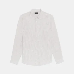 Theory Irving Shirt In Relaxed Linen-Men Shirts
