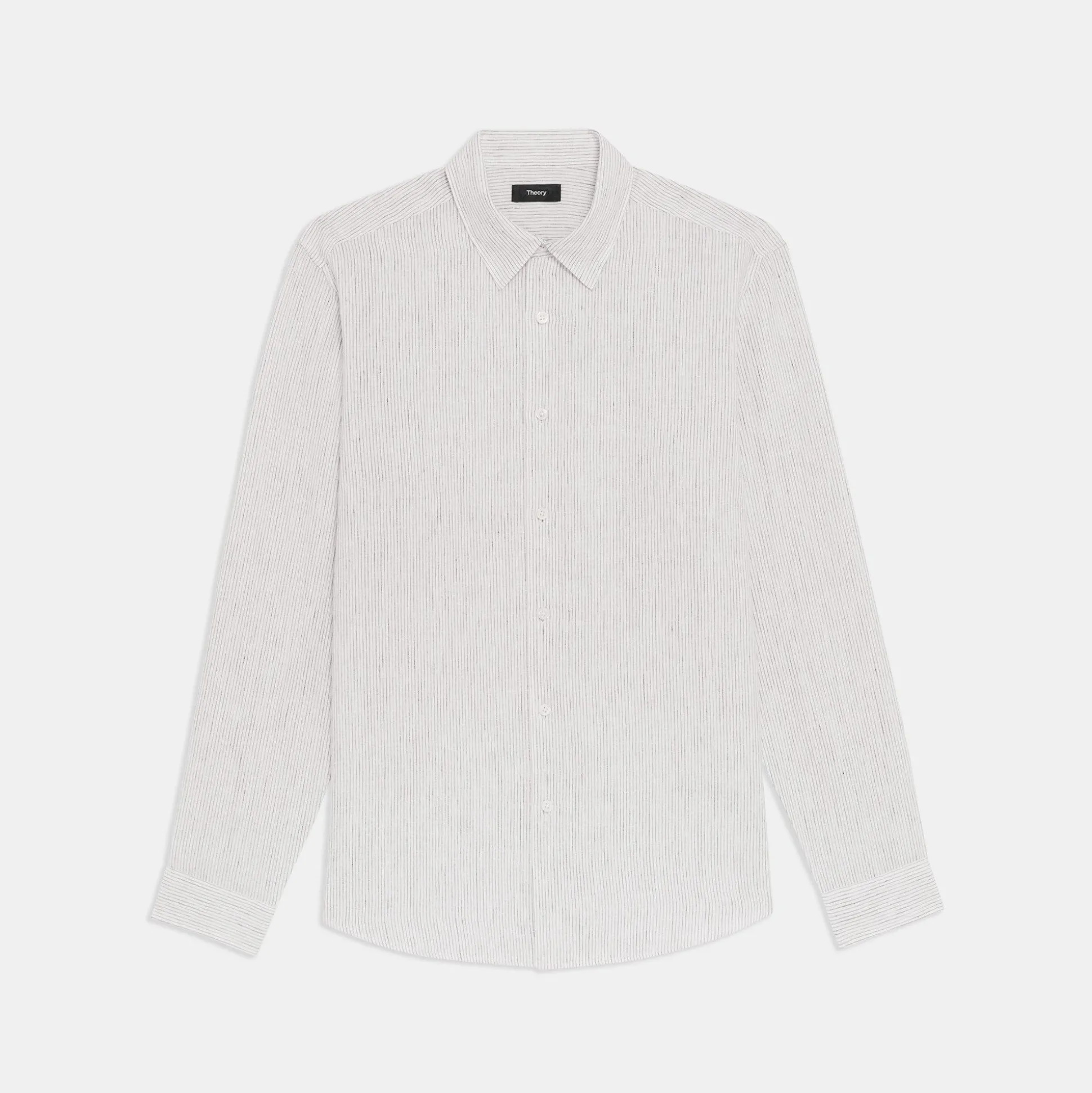 Theory Irving Shirt In Relaxed Linen-Men Shirts