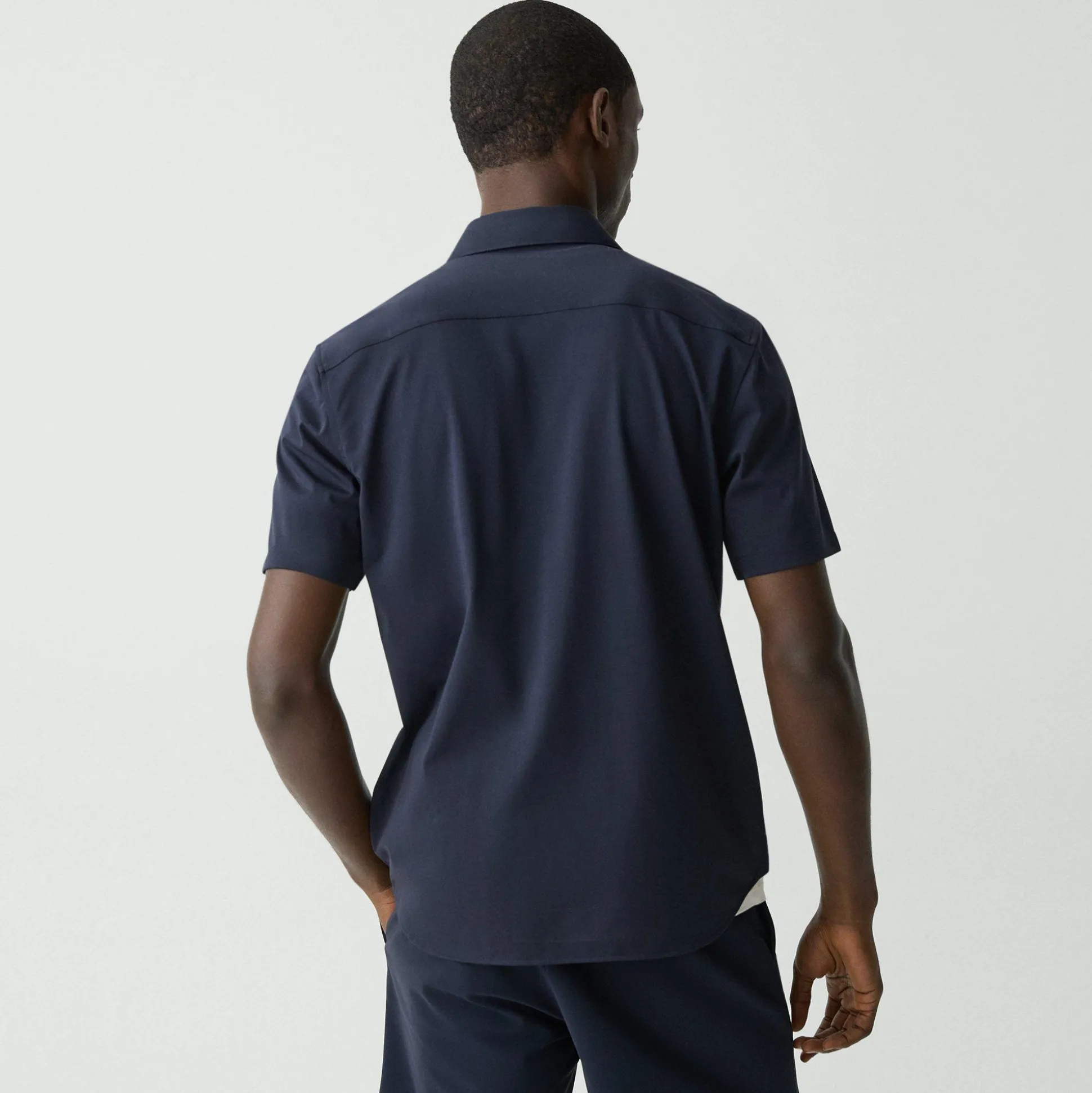 Theory Irving Short-Sleeve Shirt In Structure Knit-Men T-shirts + Polos|Shirts