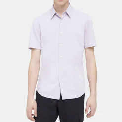 Theory Irving Short-Sleeve Shirt In Structure Knit-Men T-shirts + Polos|Shirts