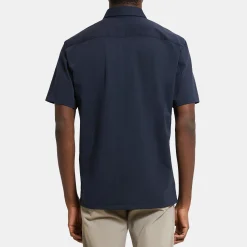 Theory Irving Short-Sleeve Shirt In Structure Knit-Men T-shirts + Polos|Shirts