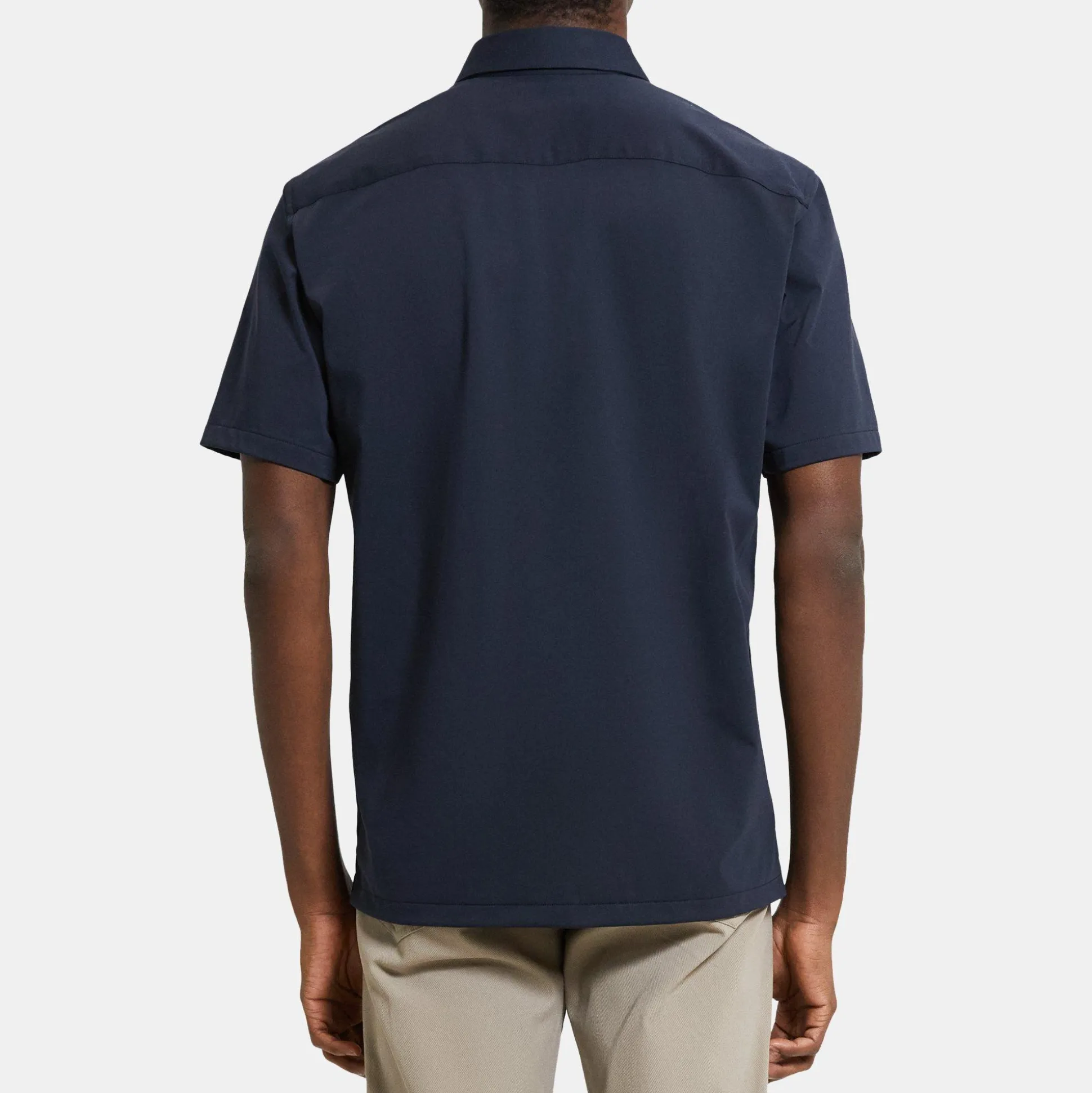 Theory Irving Short-Sleeve Shirt In Structure Knit-Men T-shirts + Polos|Shirts