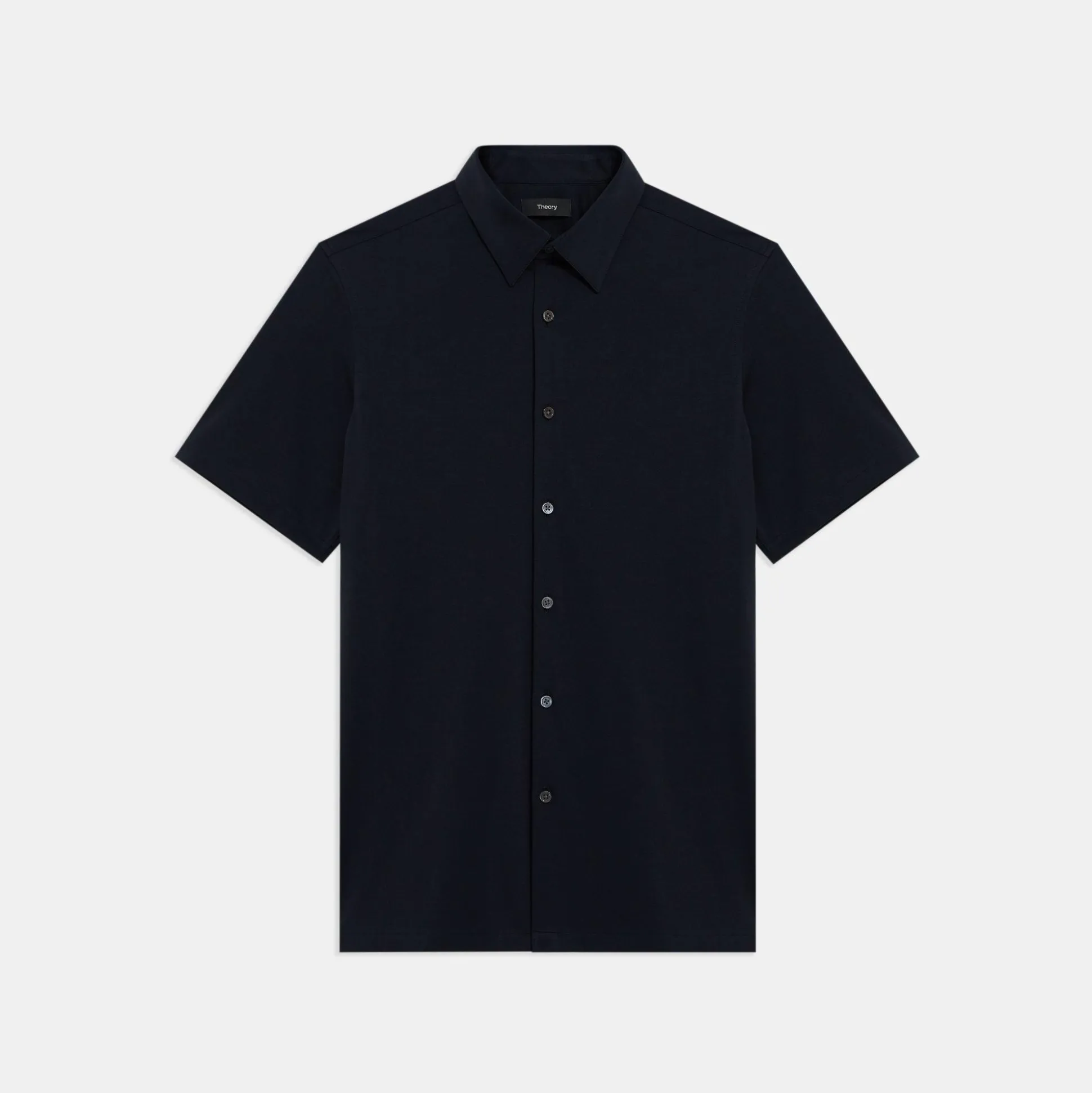 Theory Irving Short-Sleeve Shirt In Structure Knit-Men T-shirts + Polos|Shirts