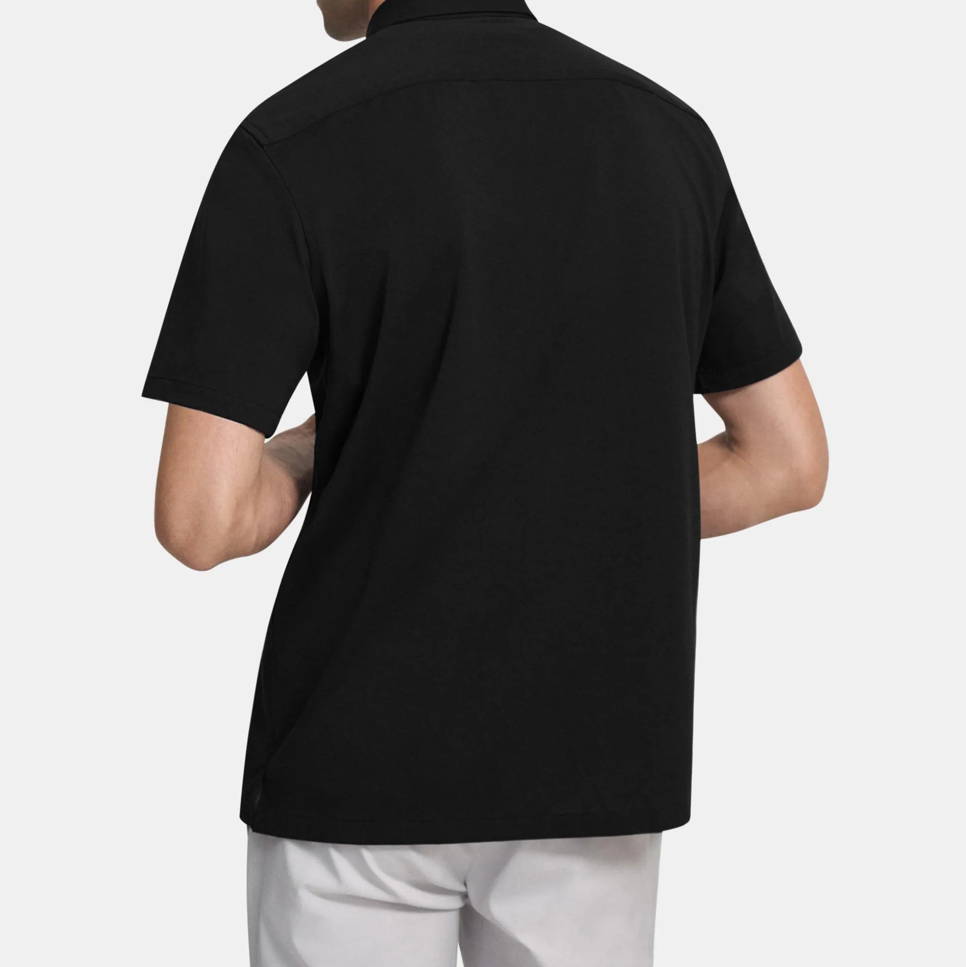 Theory Irving Short-Sleeve Shirt In Structure Knit-Men T-shirts + Polos|Shirts