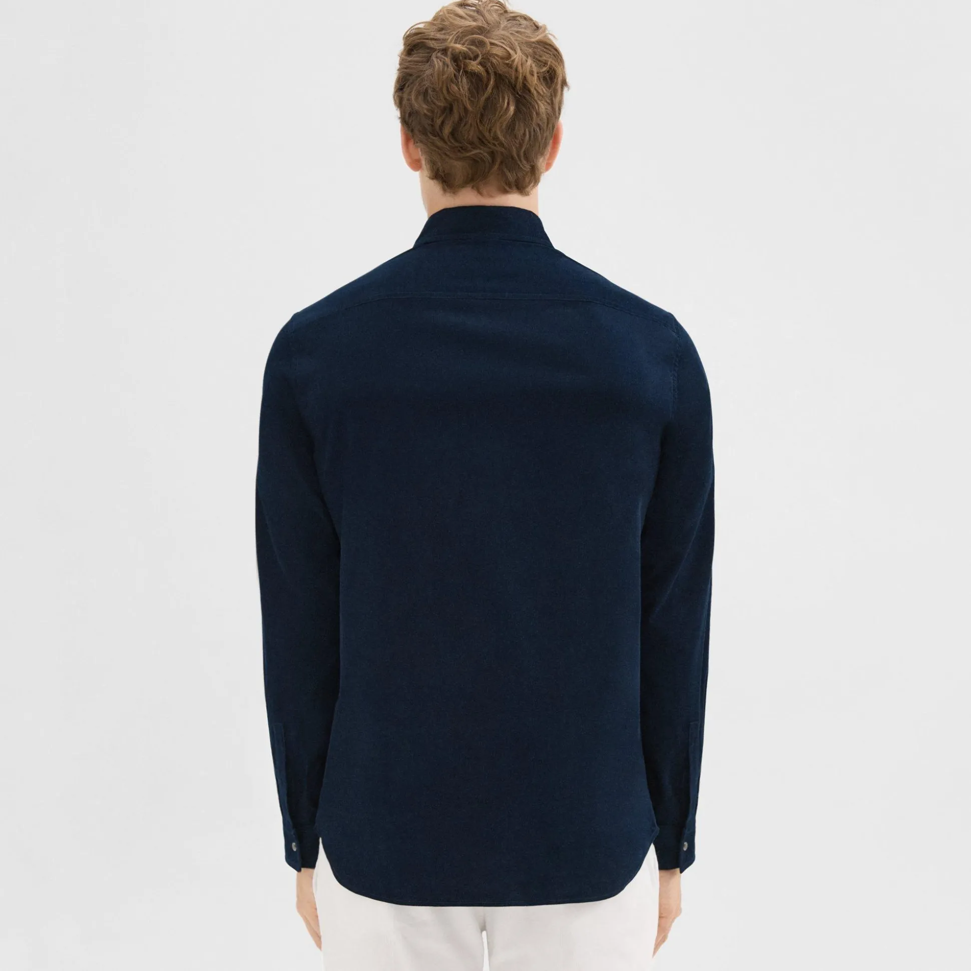 Theory Irving Western Shirt In Cotton Corduroy-Men Shirts