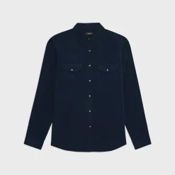 Theory Irving Western Shirt In Cotton Corduroy-Men Shirts