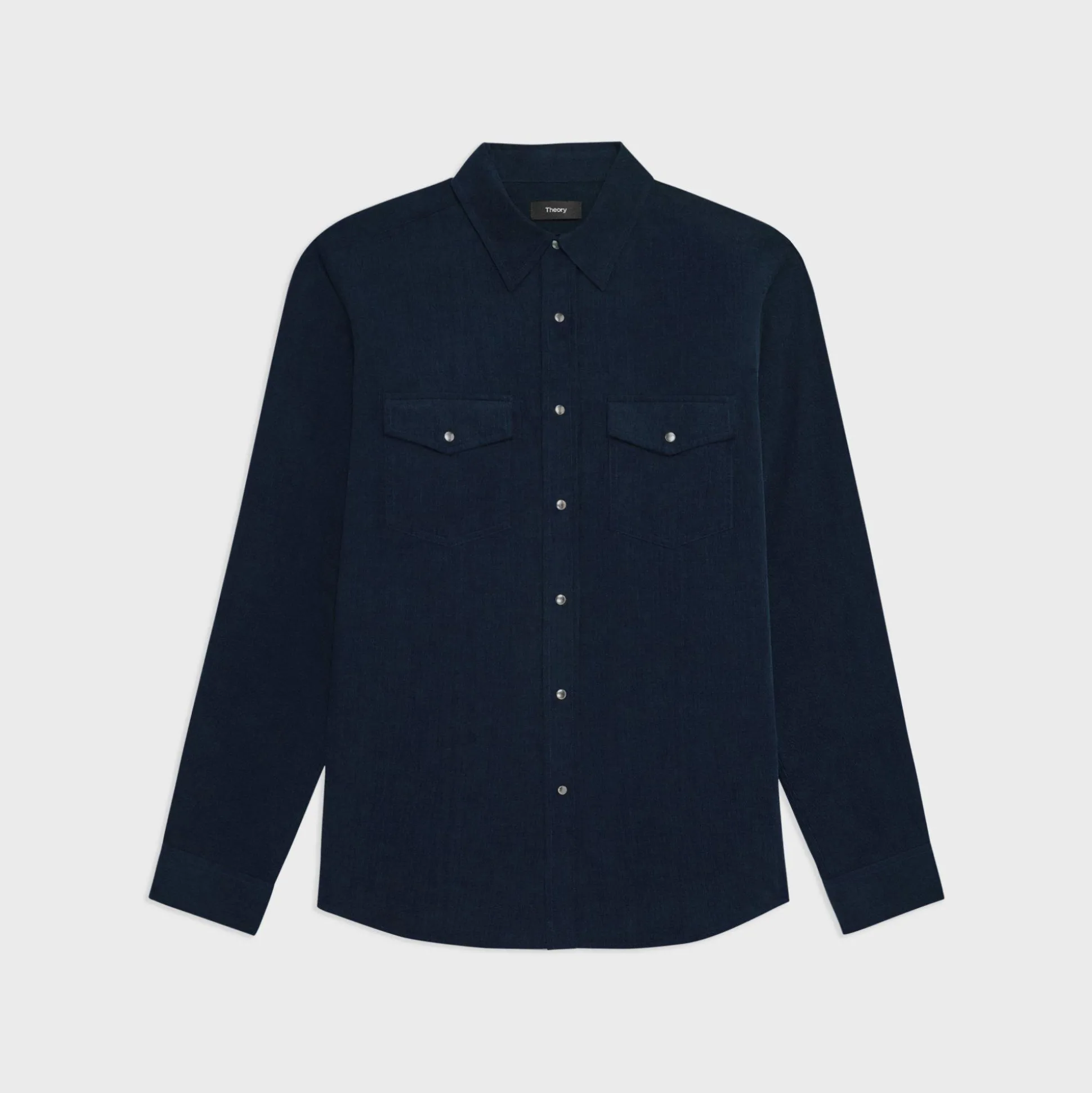 Theory Irving Western Shirt In Cotton Corduroy-Men Shirts