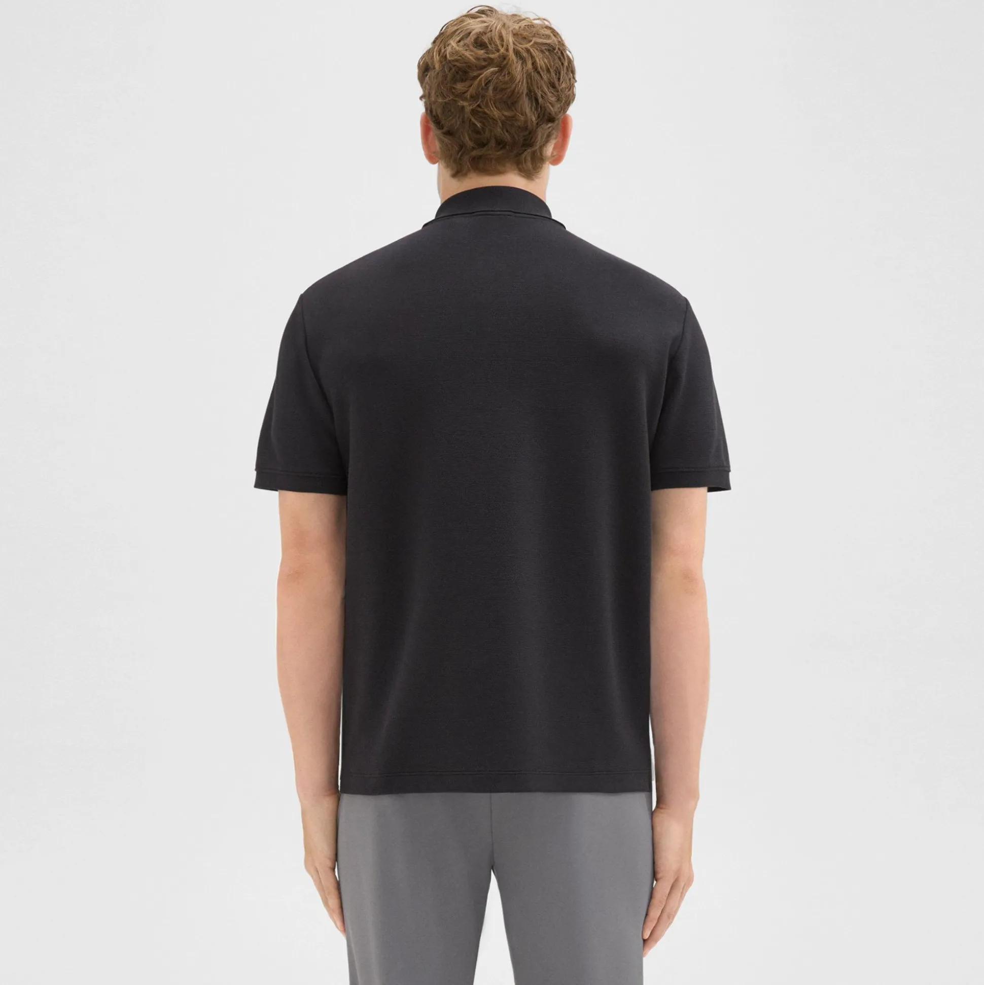 Theory Jocelin Polo Shirt In Studio Knit Jacquard-Men T-shirts + Polos